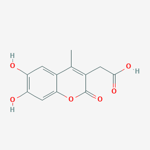 molecular formula C12H10O6 B1316875 (6,7-dihydroxy-4-methyl-2-oxo-2H-chromen-3-yl)acetic acid CAS No. 388119-13-9