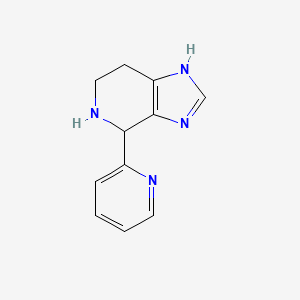 molecular formula C11H12N4 B1316876 4-pyridin-2-yl-4,5,6,7-tetrahydro-3H-imidazo[4,5-c]pyridine CAS No. 887405-39-2