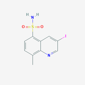 molecular formula C10H9IN2O2S B13168779 3-Iodo-8-methylquinoline-5-sulfonamide 