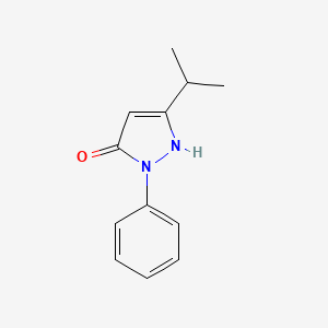 molecular formula C12H14N2O B1316882 3-isopropyl-1-phenyl-1H-pyrazol-5-ol CAS No. 83957-86-2
