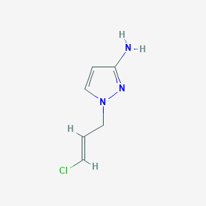 molecular formula C6H8ClN3 B13169051 1-(3-Chloroprop-2-en-1-yl)-1H-pyrazol-3-amine 