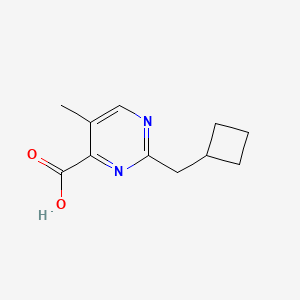 molecular formula C11H14N2O2 B13169071 2-(Cyclobutylmethyl)-5-methylpyrimidine-4-carboxylic acid 