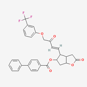 (E)-2-Oxo-4-(3-oxo-4-(3-(trifluoromethyl)phenoxy)but-1-en-1-yl)hexahydro-2H-cyclopenta[b]furan-5-yl [1,1'-biphenyl]-4-carboxylate