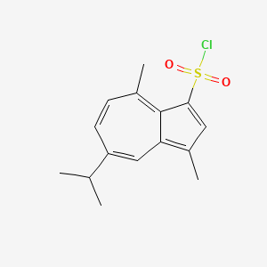 molecular formula C15H17ClO2S B13169137 3,8-Dimethyl-5-(propan-2-yl)azulene-1-sulfonyl chloride 