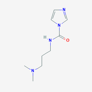 molecular formula C9H16N4O B13169244 N-[3-(dimethylamino)propyl]-1H-imidazole-1-carboxamide 