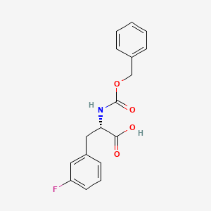 molecular formula C17H16FNO4 B1316927 (S)-2-(((Benzyloxy)carbonyl)amino)-3-(3-fluorophenyl)propanoic acid CAS No. 49759-64-0