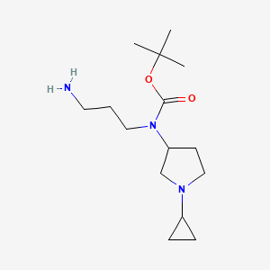 molecular formula C15H29N3O2 B13169297 tert-butyl N-(3-aminopropyl)-N-(1-cyclopropylpyrrolidin-3-yl)carbamate 