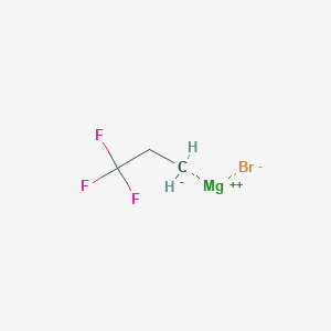 molecular formula C3H4BrF3Mg B1316930 (3,3,3-Trifluoropropyl)magnesium bromide, 0.50 M in 2-MeTHF 