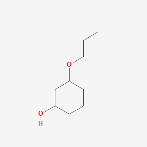 molecular formula C9H18O2 B13169335 3-Propoxycyclohexan-1-ol 