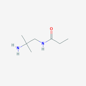 molecular formula C7H16N2O B13169400 N-(2-amino-2-methylpropyl)propanamide 