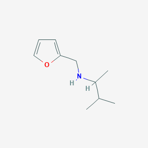 molecular formula C10H17NO B13169410 (Furan-2-ylmethyl)(3-methylbutan-2-YL)amine 
