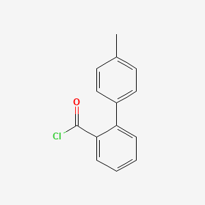 molecular formula C14H11ClO B1316947 4'-Methylbiphenyl-2-carbonyl chloride CAS No. 114772-35-9