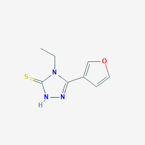 molecular formula C8H9N3OS B13169492 4-ethyl-5-(furan-3-yl)-4H-1,2,4-triazole-3-thiol 