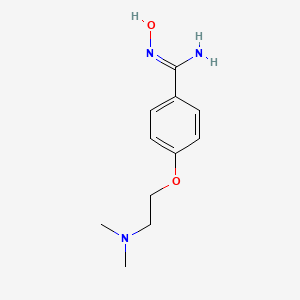 molecular formula C11H17N3O2 B13169568 4-[2-(Dimethylamino)ethoxy]-N'-hydroxybenzene-1-carboximidamide 