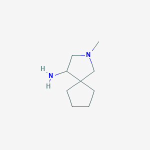 molecular formula C9H18N2 B13169713 2-Methyl-2-azaspiro[4.4]nonan-4-amine 