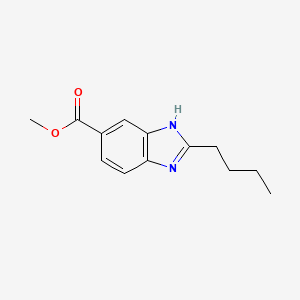 molecular formula C13H16N2O2 B1316985 methyl 2-butyl-1H-1,3-benzodiazole-6-carboxylate CAS No. 127007-36-7