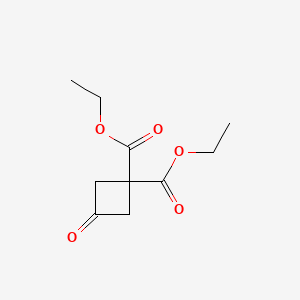 molecular formula C10H14O5 B1316988 1,1-Diethyl 3-oxocyclobutane-1,1-dicarboxylate CAS No. 99173-61-2