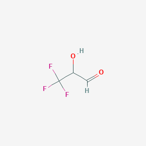 molecular formula C3H3F3O2 B13169947 3,3,3-Trifluoro-2-hydroxypropanal CAS No. 152606-47-8