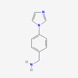 molecular formula C10H11N3 B1316995 1-[4-(1H-咪唑-1-基)苯基]甲胺 CAS No. 65113-25-9