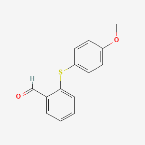 molecular formula C14H12O2S B1316997 2-(4-Methoxyphenylthio)benzaldehyde CAS No. 128958-85-0