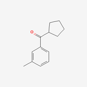 molecular formula C13H16O B1317000 Cyclopentyl 3-methylphenyl ketone CAS No. 85359-50-8