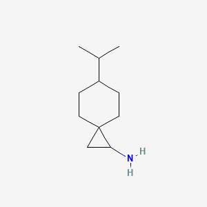 molecular formula C11H21N B13170023 6-(Propan-2-yl)spiro[2.5]octan-1-amine 