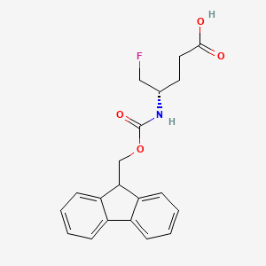 molecular formula C20H20FNO4 B13170034 (4S)-4-({[(9H-fluoren-9-yl)methoxy]carbonyl}amino)-5-fluoropentanoic acid 