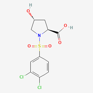 molecular formula C11H11Cl2NO5S B13170062 (2S,4R)-1-(3,4-Dichlorobenzenesulfonyl)-4-hydroxypyrrolidine-2-carboxylic acid 
