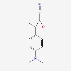 molecular formula C12H14N2O B13170064 3-[4-(Dimethylamino)phenyl]-3-methyloxirane-2-carbonitrile 