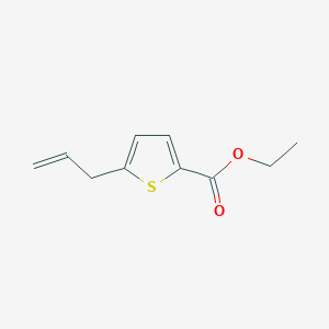 molecular formula C10H12O2S B1317008 3-(5-Ethoxycarbonyl-2-thienyl)-1-propene CAS No. 252357-16-7