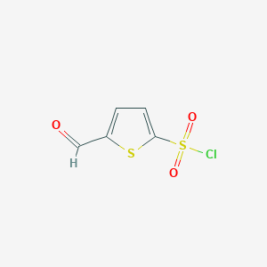 molecular formula C5H3ClO3S2 B13170085 5-Formylthiophene-2-sulfonyl chloride 