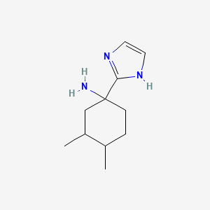 molecular formula C11H19N3 B13170094 1-(1H-Imidazol-2-yl)-3,4-dimethylcyclohexan-1-amine 