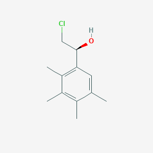molecular formula C12H17ClO B13170120 (1S)-2-chloro-1-(2,3,4,5-tetramethylphenyl)ethanol 