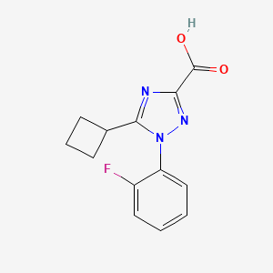 molecular formula C13H12FN3O2 B13170143 5-Cyclobutyl-1-(2-fluorophenyl)-1H-1,2,4-triazole-3-carboxylic acid 