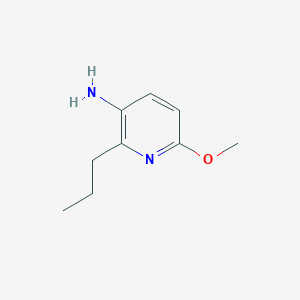 molecular formula C9H14N2O B13170205 6-Methoxy-2-propylpyridin-3-amine 
