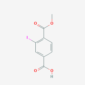 molecular formula C9H7IO4 B1317021 3-Iodo-4-(methoxycarbonyl)benzoic acid CAS No. 299173-24-3