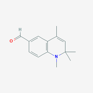 molecular formula C14H17NO B1317023 1,2,2,4-Tetramethyl-1,2-dihydroquinoline-6-carbaldehyde CAS No. 292819-60-4