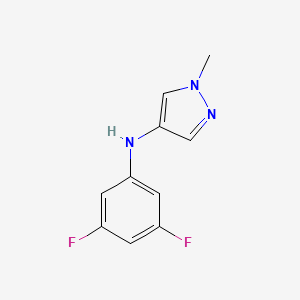 molecular formula C10H9F2N3 B13170234 N-(3,5-Difluorophenyl)-1-methyl-1H-pyrazol-4-amine 