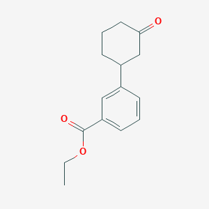 molecular formula C15H18O3 B1317025 Ethyl 3-(3-oxocyclohexyl)benzoate CAS No. 284022-81-7