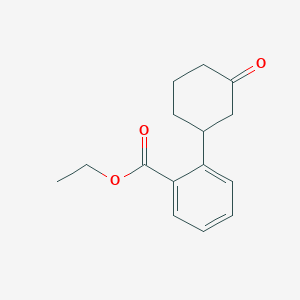 molecular formula C15H18O3 B1317026 Ethyl 2-(3-oxocyclohexyl)benzoate CAS No. 284022-85-1