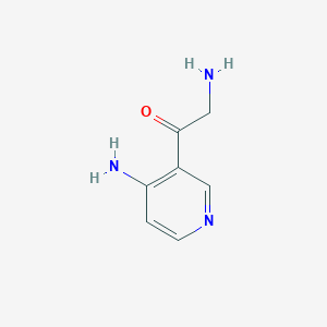 molecular formula C7H9N3O B13170260 2-Amino-1-(4-aminopyridin-3-yl)ethan-1-one 