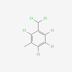 molecular formula C8H4Cl6 B13170329 Benzene, 1,3-dimethyl-, hexachloro deriv. CAS No. 63498-62-4