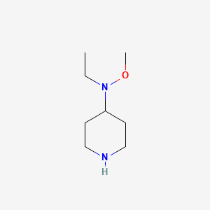 molecular formula C8H18N2O B13170333 N-Ethyl-N-methoxypiperidin-4-amine 