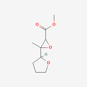 molecular formula C9H14O4 B13170353 Methyl 3-methyl-3-(oxolan-2-yl)oxirane-2-carboxylate 