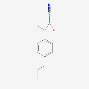 molecular formula C13H15NO B13170383 3-Methyl-3-(4-propylphenyl)oxirane-2-carbonitrile 