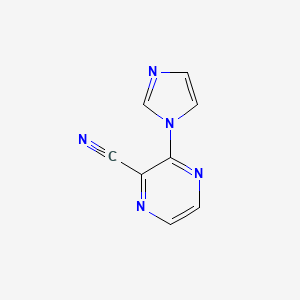 molecular formula C8H5N5 B1317042 3-(1H-Imidazol-1-yl)pyrazine-2-carbonitrile CAS No. 342412-44-6