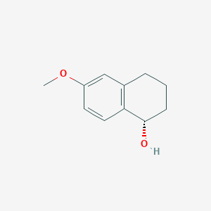 molecular formula C11H14O2 B13170475 (1S)-6-methoxy-1,2,3,4-tetrahydronaphthalen-1-ol 