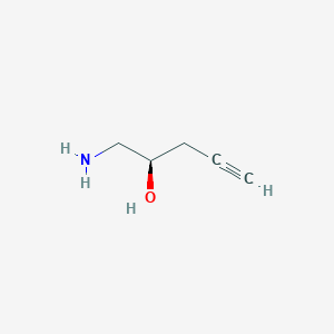 molecular formula C5H9NO B13170479 (2R)-1-Aminopent-4-yn-2-ol 