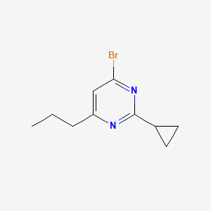 molecular formula C10H13BrN2 B13170515 4-Bromo-2-cyclopropyl-6-(N-propyl)pyrimidine 