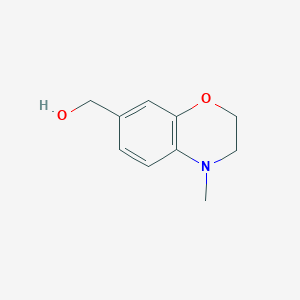 molecular formula C10H13NO2 B1317061 (4-Methyl-3,4-dihydro-2H-1,4-benzoxazin-7-yl)methanol CAS No. 141103-94-8
